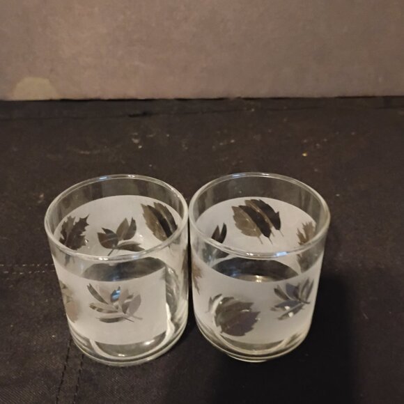 Libbey Silver Foliage Juice Glass, set of 2 MCM - Picture 3 of 4